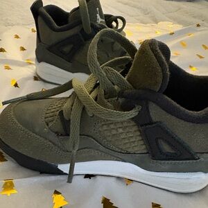 Jordan Kids Olive and Black Sneakers